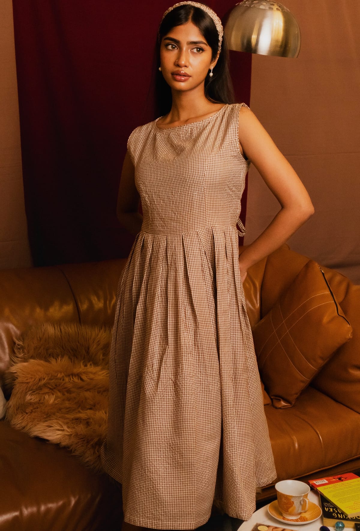 Gingham Dreams Dress+Headband - Image 3
